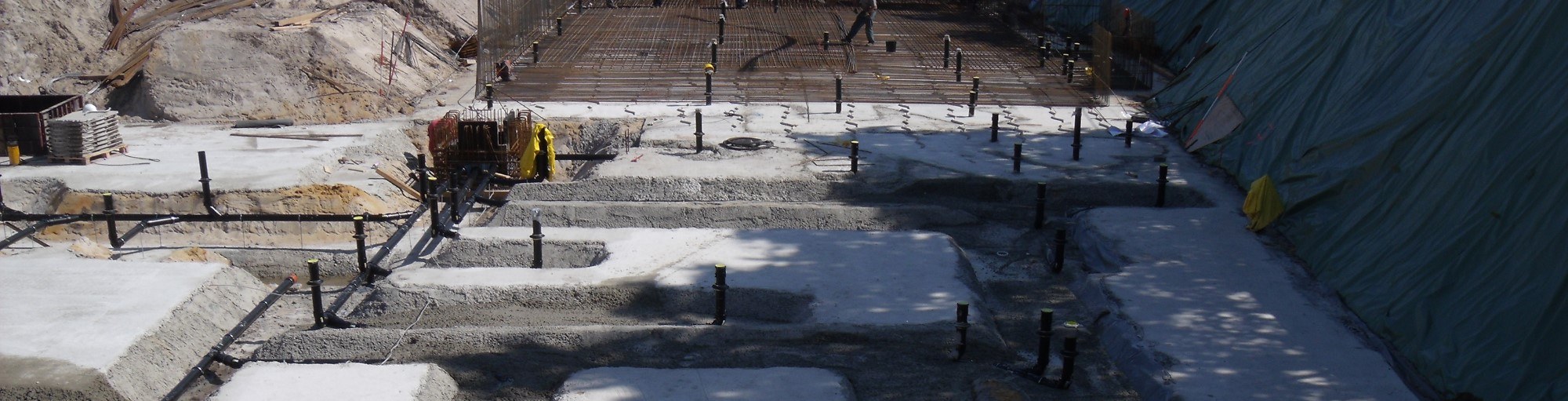 Fundament eines Baugrundstücks
